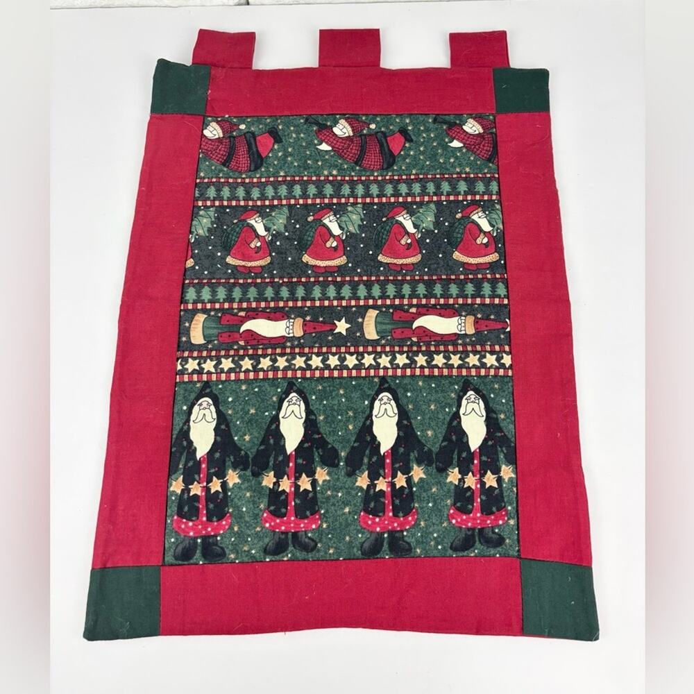 Handmade Debbie Mumm Holiday Patchwork Quilt Wall Hanging